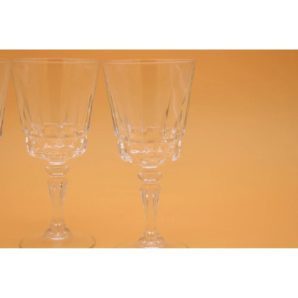 Vintage Cristal Darques Durand Chantelle Claret Wine Glass Set